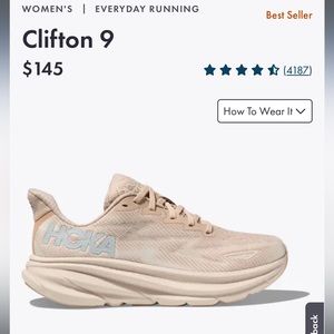 Hoka Clifton 9 in Shifting Sand / Eggnog - Women’s Size 8.5